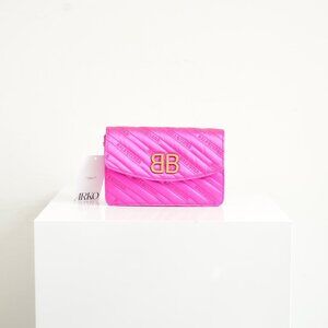Balenciaga Fuchsia Pink BB Chain Wallet